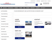 Tablet Screenshot of fleischereibedarf-gastrotechnik.de